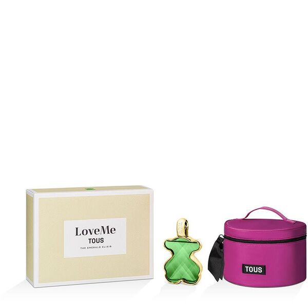 SET TOUS LoveMe The Emerald Elixir spray 90ml + COSMETICS BAG