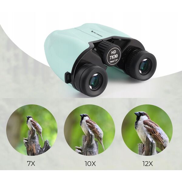 Lornetka MINI K&F CONCEPT ZOOM 7x 30mm 7x30 IP65 BaK4 + Etui / KF33.094