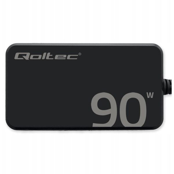 Ładowarka sieciowa Qoltec 90W GaN Super Fast SLIM | PD | 5-20V | 4.5A | USB-C 3.1 | Laptop | MacBook | Smartfon | +kabel