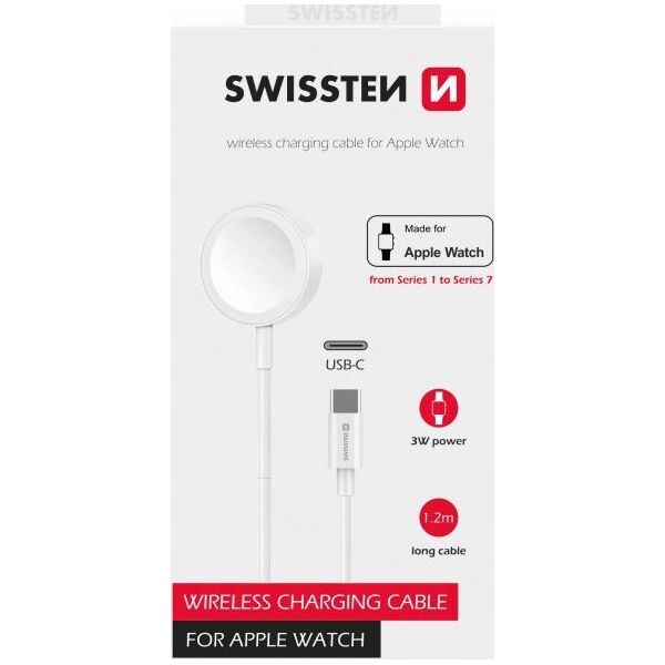Ładowarka Swissten Swissten Bezprzewodowa Ładowarka 3W do Apple Watch USB C