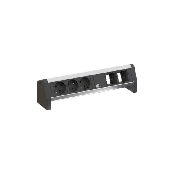 Listwa zasilająca Bachmann BACHMANN DESK 3xCEE7/3 czarny 2xCM, 1m 3G1.5mm GST18