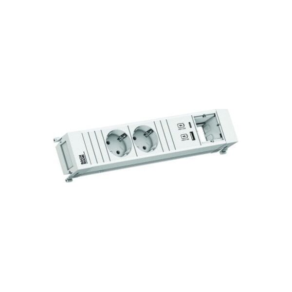 Bachmann BACHMANN POWER FRAME 2xCEE7/3 1xCM 1xUSB A/C 22W 0,2m GST18 ws