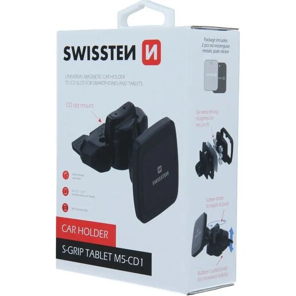 Sourcing Swissten S-Grip M5-CD1 Universal Car Mount for CD Recorder Tablets / Phones / GPS Black