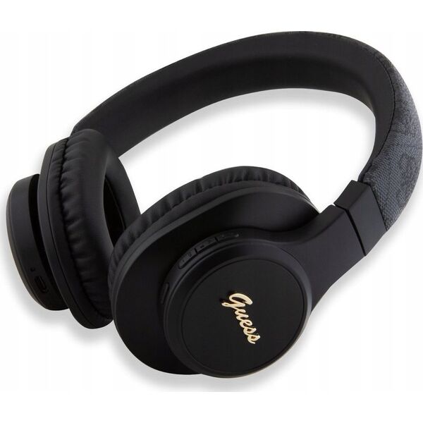 Guess PU Leather 4G Tone on Tone Script Logo Black