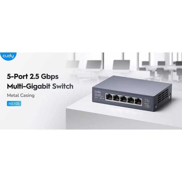 Switch Cudy CUDY HS105 5-Port 2.5G Metal Switch