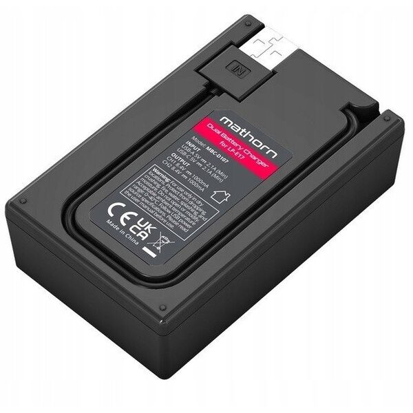 Διπλός φορτιστής Mathorn MBC-D107 USB-C για Canon LP-E17