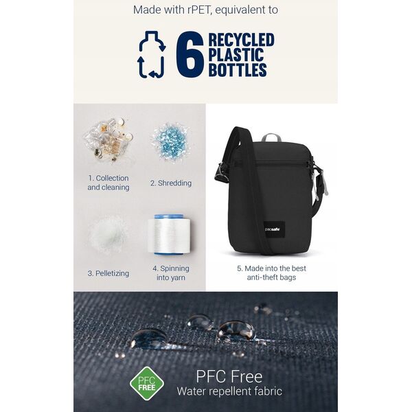 Pacsafe GO Festival Crossbody stone