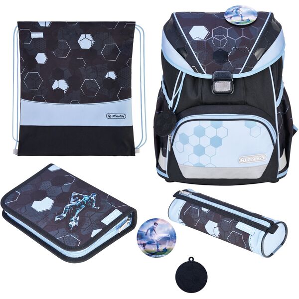 Herlitz Σχολική Τσάντα UltraLight XL Plus Cyber Soccer