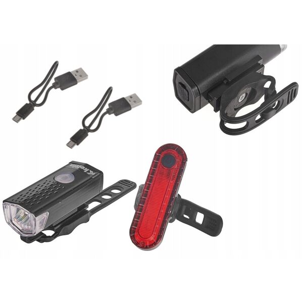 Αδιάβροχο φωτάκι ποδηλάτου USB IP54 – σετ μπροστά + πίσω (120)