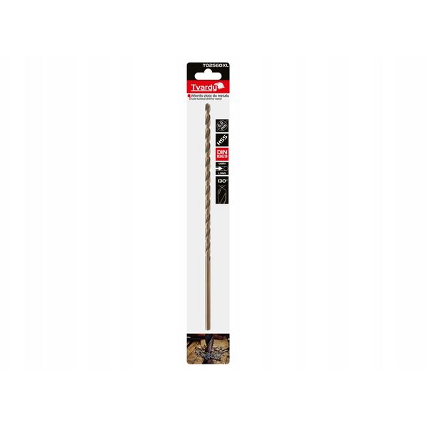 Χρυσό τρυπάνι για μέταλλο μακρύ 6.0 x 260mm HSS DIN1869 (50/100/200)