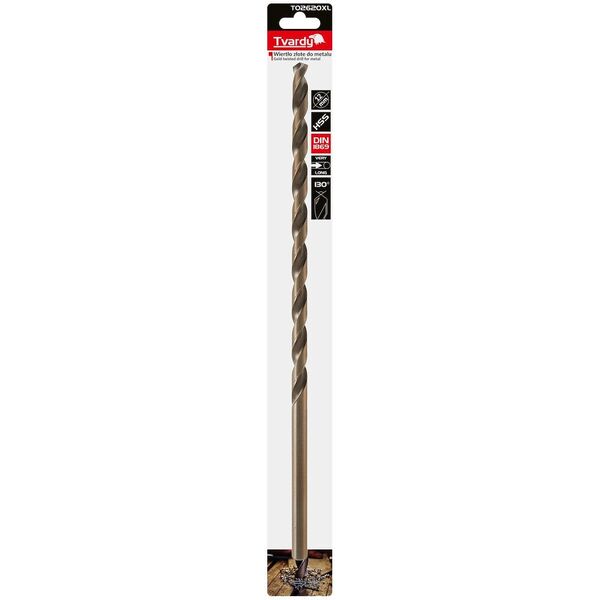 Χρυσό τρυπάνι για μέταλλο μακρύ 12.0 x 375mm HSS DIN1869 (25/50/100)
