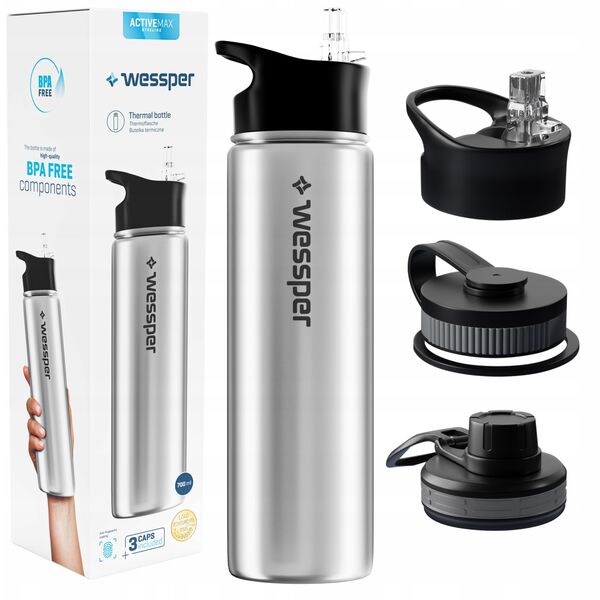 Θερμός από ανοξείδωτο ατσάλι 700 ml Wessper WES266-SL-700