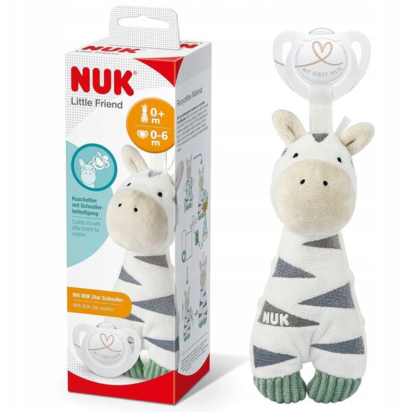 NUK Πιπίλα Buddy Little Friend Zebra
