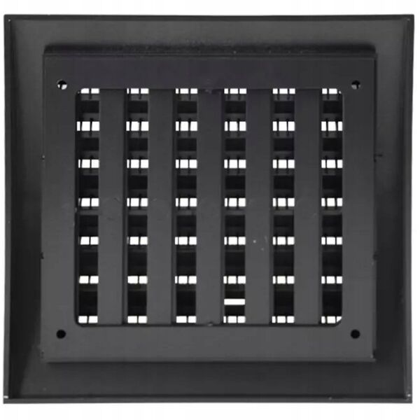 Πλαστική γρίλια εξαερισμού N12RA, 190 x 190 mm, με κάλυμμα, ανθρακί