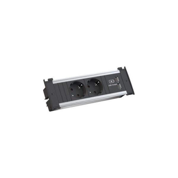 Bachmann BACHMANN KAPSA Small 2x gniazdo z uziemieniem 1x ładowarka USB, wtyczka GST18