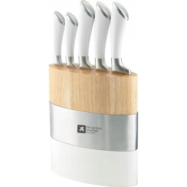 Richardson Sheffield FUSION - 5 pc knife block - white