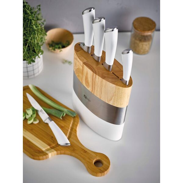 Richardson Sheffield FUSION - 5 pc knife block - white