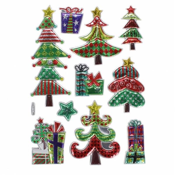 Χριστουγεννιάτικη διακόσμηση Craft with Fun OZDOBA BN NAKLEJKI METALC MIX 10SZT CF 12/144