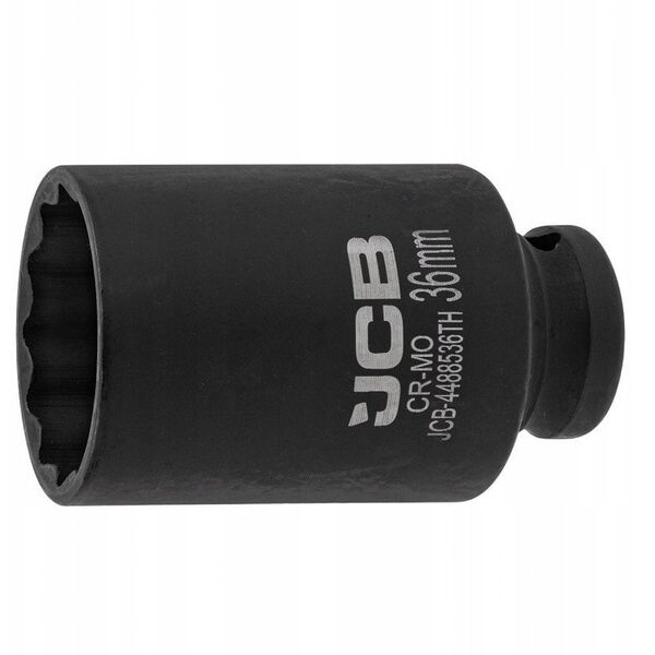 JCB Βαθύ λεπτότοιχο κρουστικό καρυδάκι 1/2” 36mm (12-γωνιακό)
