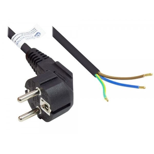 Alcasa P0185-S050 kabel zasilające Czarny 5 m Wtyczka zasilająca typu E+F