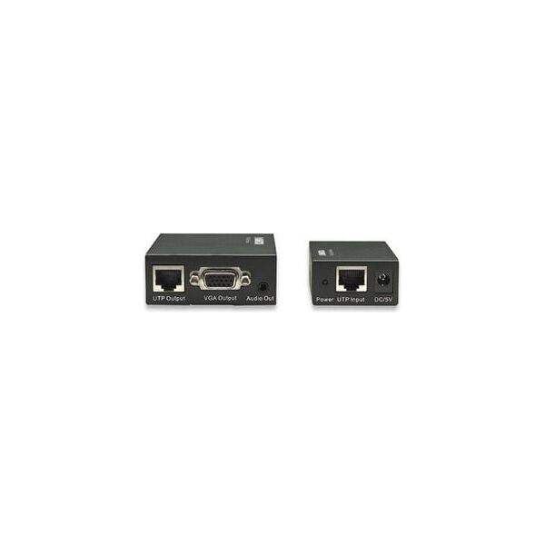 System przekazu sygnału AV Manhattan Extender VGA Cat5/5e/6 z audio do 300 m (177344)