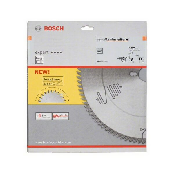 Bosch Tarcza pilarska Expert for Laminated Panel 250 x 30mm 80z - 2608642516