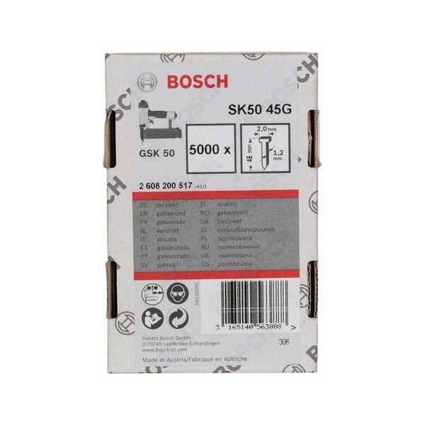 Bosch Sztyft łeb wpuszczany 45mm do GSK 50 5000szt. (2608200517)