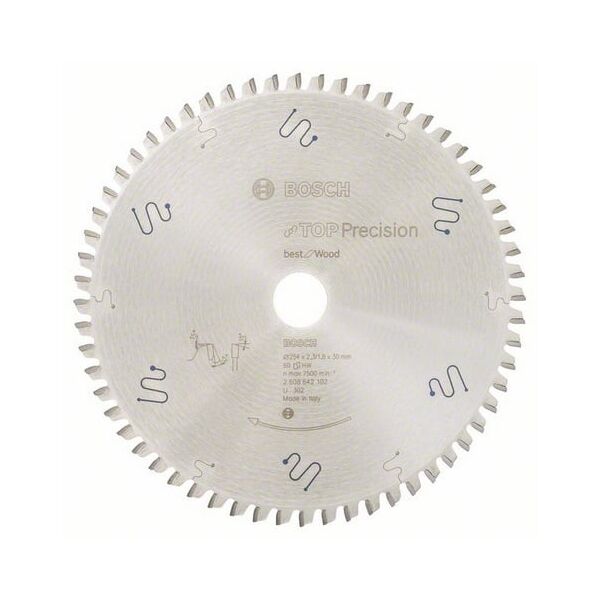 Bosch Tarcza pilarska Top Precision Best for Wood 254 x 30mm 60 zębów (2608642102)