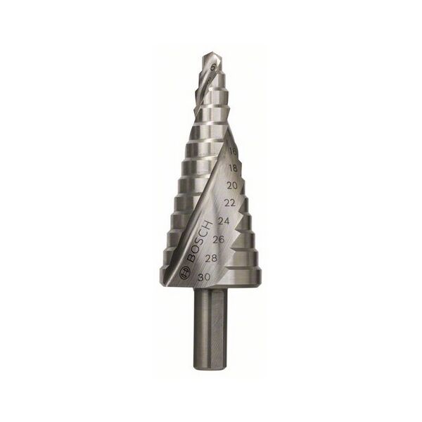 Wiertło Bosch stopniowe walcowe 4 6 10 12 14 16 8 18 20 30 22 24 28 26mm  (2608597520)
