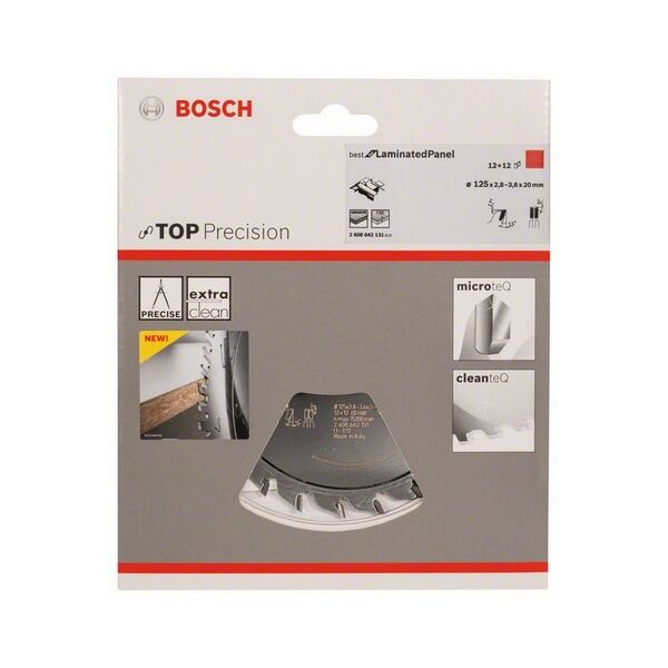 Bosch Tarcza do nacinania Top Precision Laminated Panel 125 x 20mm 24z (2608642131)