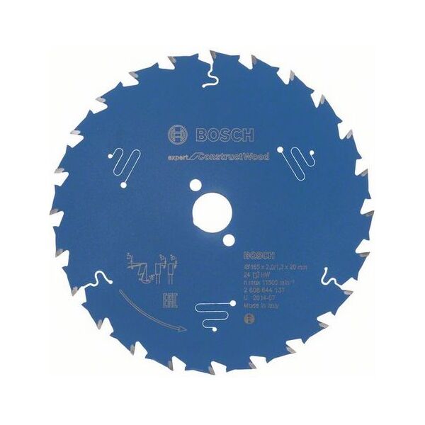 Bosch Tarcza pilarska Expert for Construct Wood 165 x 20mm 24z (2.608.644.137)