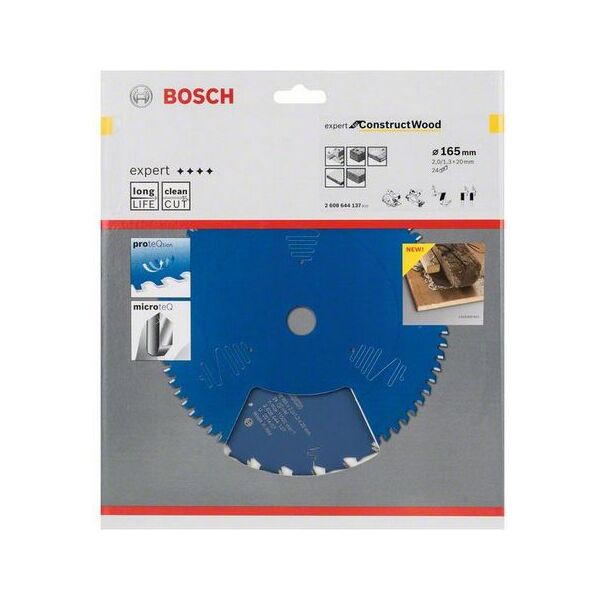 Bosch Tarcza pilarska Expert for Construct Wood 165 x 20mm 24z (2.608.644.137)