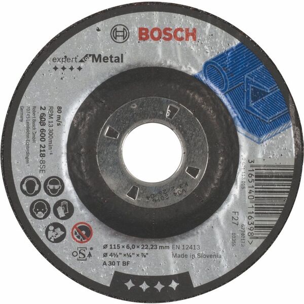 Bosch Tarcza ścierna 115x6mm Expert for Metal (2.608.600.218)