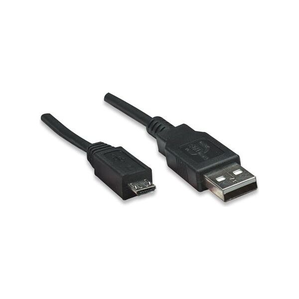 Kabel USB Manhattan USB-A - microUSB 3 m Czarny (325684)