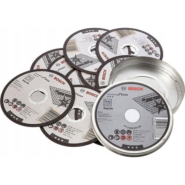 Δίσκος κοπής Bosch Bosch Standard για Inox, Rapido, 115x1mm κουτί (10 τεμάχια, WA 60 T BF)