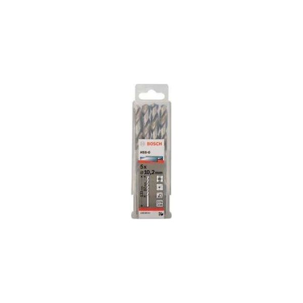 Wiertło Bosch Professional Wiertła do metalu HSS-G Standard 10,2x87/133 5szt. Uniwersalny