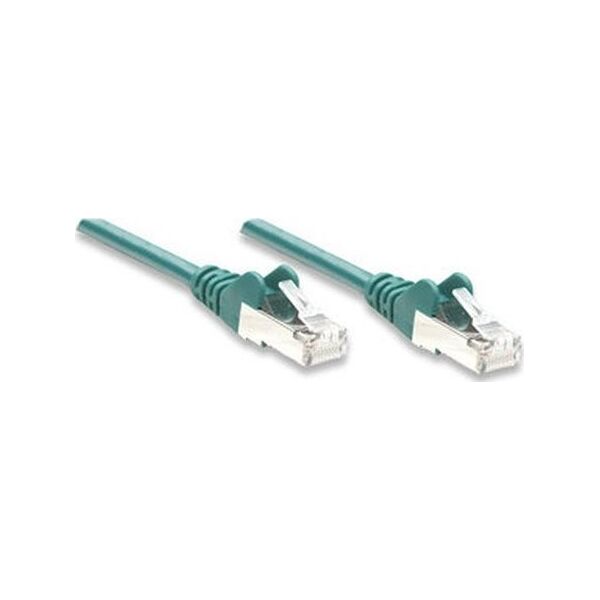 Intellinet Network Solutions PatchCord Intellinet 100% miedź Cat.5e FTP 1m zielony