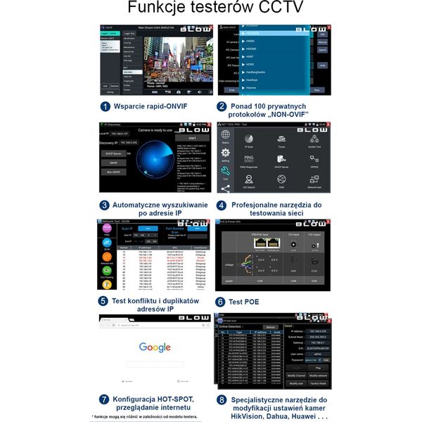 Blow 78-943# Tester cctv ipc-5100 plus