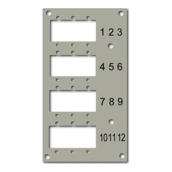 EFB Panel przedni do przełącznicy EFB 53705.1V3 na 12 adapterów (53705.4V2B2)