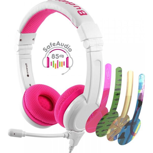 Słuchawki BuddyPhones BP-SCHOOLP-PINK  (BP-SCHOOLP-PINK)