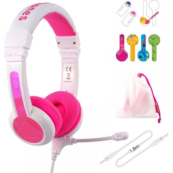 Słuchawki BuddyPhones BP-SCHOOLP-PINK  (BP-SCHOOLP-PINK)