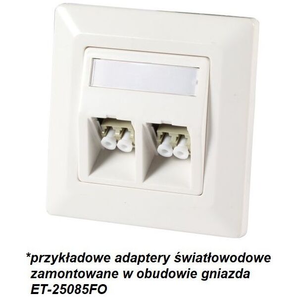 EFB Obudowa gniazda na 2 adaptery światłowodowe SC/LC podtynkowa