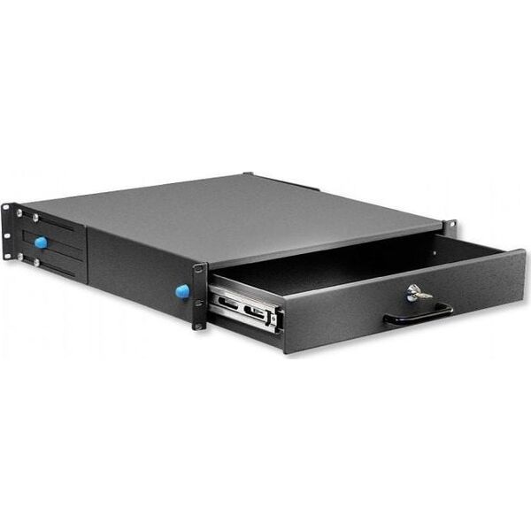 Intellinet Network Solutions Szuflada Rack 19" 2U z zamkiem 465mm czarna (I-CASE KEY-2BK)