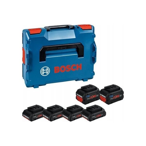 Bosch Bosch 4x battery ProCORE 18V 4.0Ah + 2x battery ProCORE 18V 8.0Ah Professional (blue/black, L-BOXX, AMPShare Alliance)