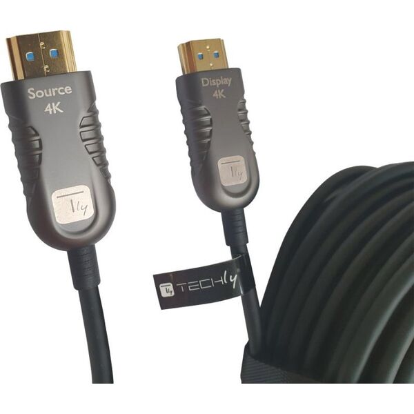 Kabel Techly Techly Kabel HDMI 2.0 4K60Hz 15m aktywny optyczny 18Gbps