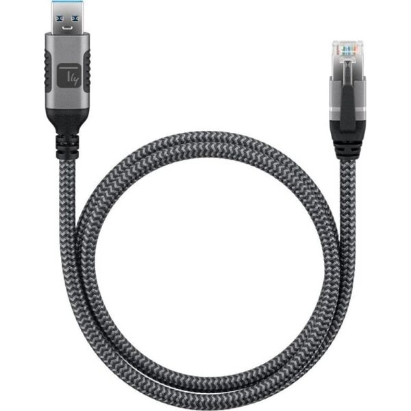 Techly Kabel sieciowy USB-A na Gigabit Ethernet RJ45 3m