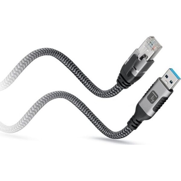 Techly Kabel sieciowy USB-A na Gigabit Ethernet RJ45 3m