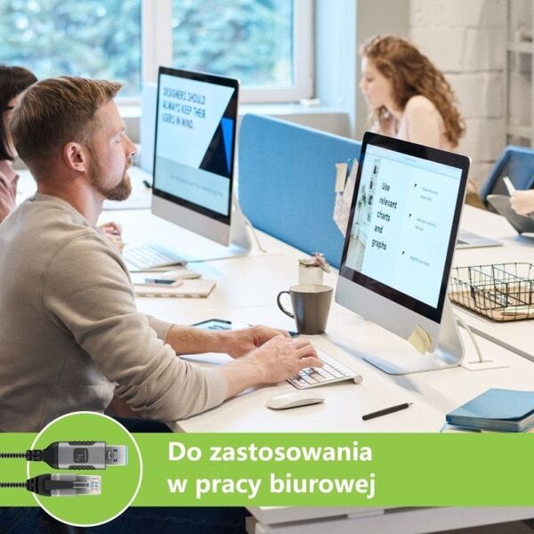 Techly Kabel sieciowy USB-A na Gigabit Ethernet RJ45 3m