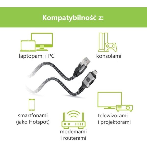 Techly Kabel sieciowy USB-A na Gigabit Ethernet RJ45 3m