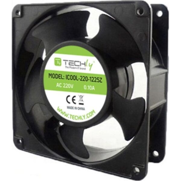 Wentylator Techly 120x120x25 220V AC aluminiowy (ICOOL-220-1225Z)